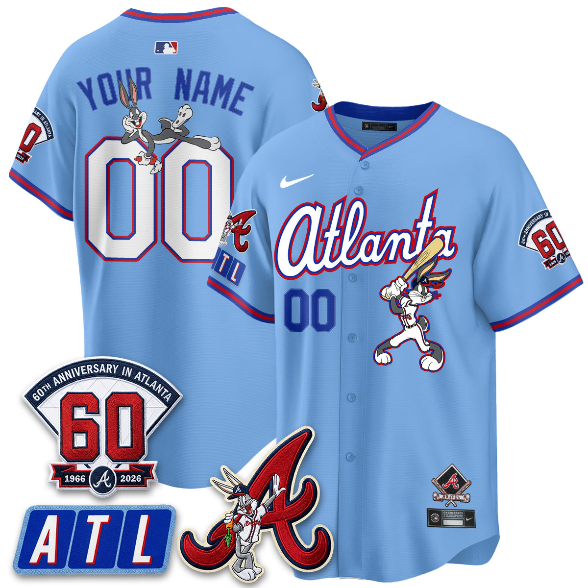 ATL x Bunny Vapor Premier Limited Custom Jersey - Stitched