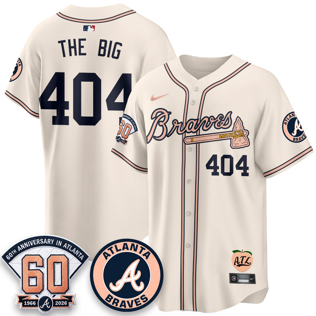 ATL 60th Anniversary Peach Edition Vapor Premier Limited Jersey - Stitched (28)