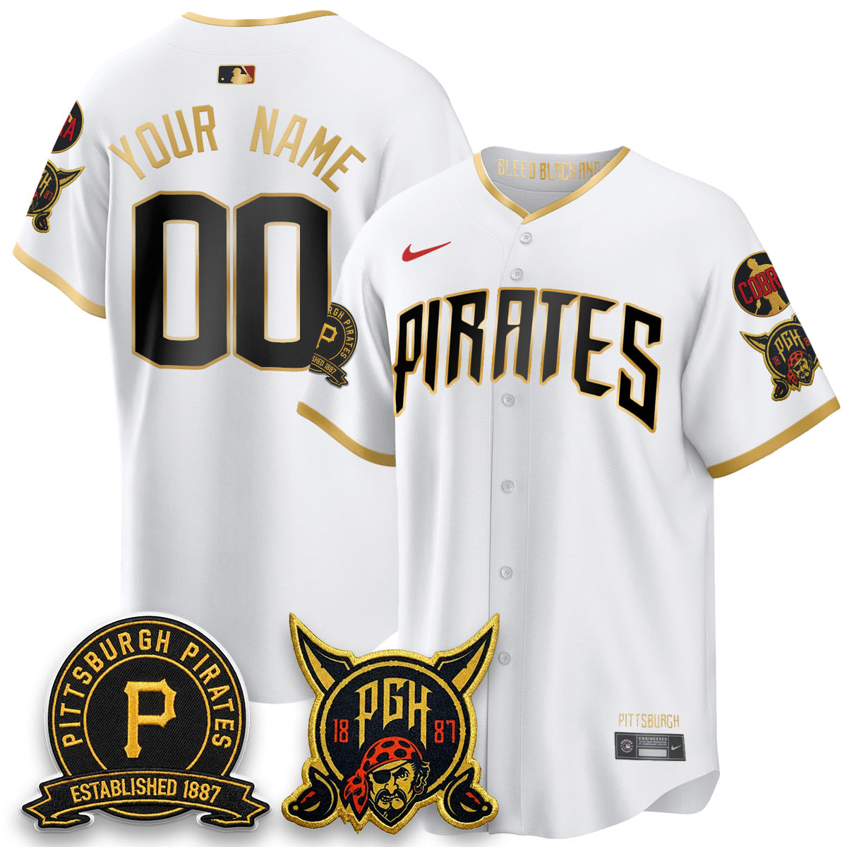 PIT Vapor Limited Custom Jersey - Cobra & Est 1887 Patch - Stitched