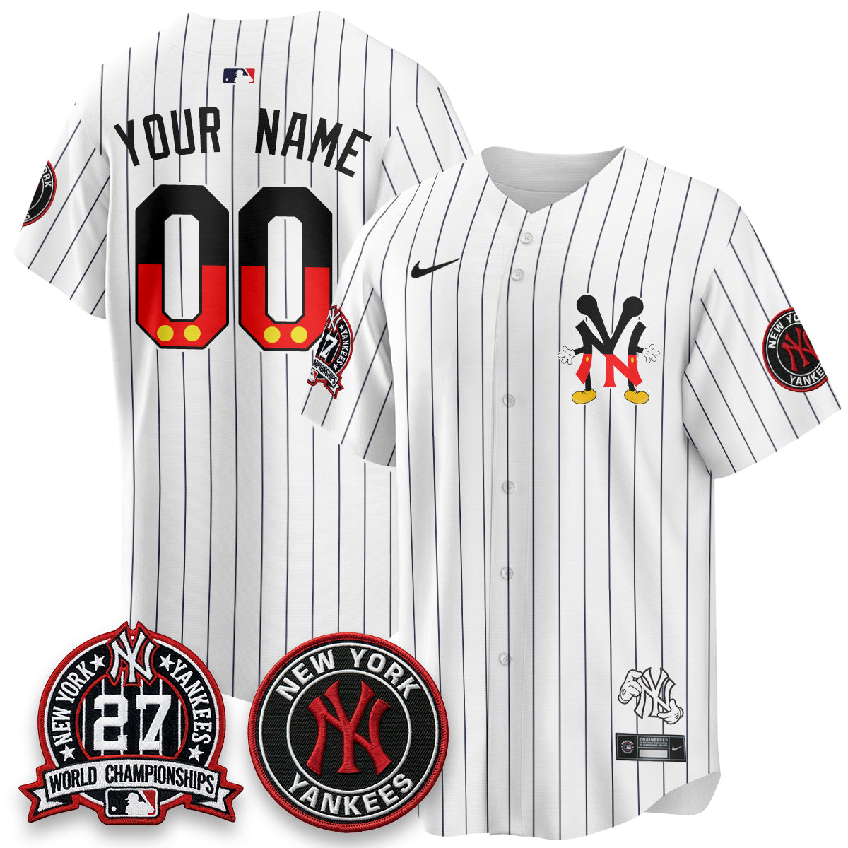 NYY x Mouse Vapor Limited Custom Jersey - Stitched