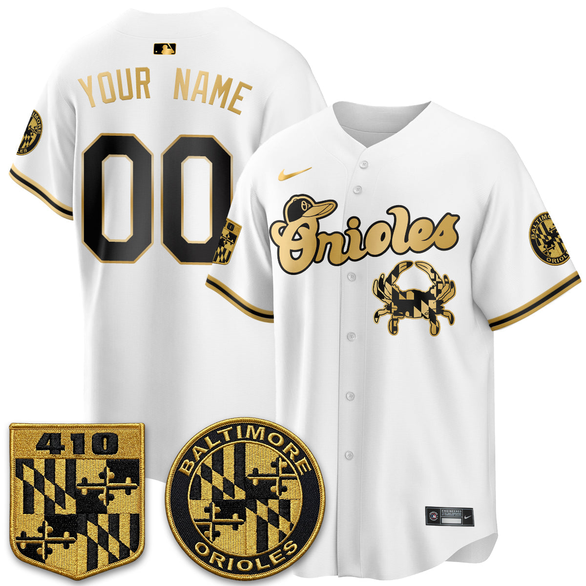 BAL Maryland Flag Vapor Limited Custom Jersey - Stitched