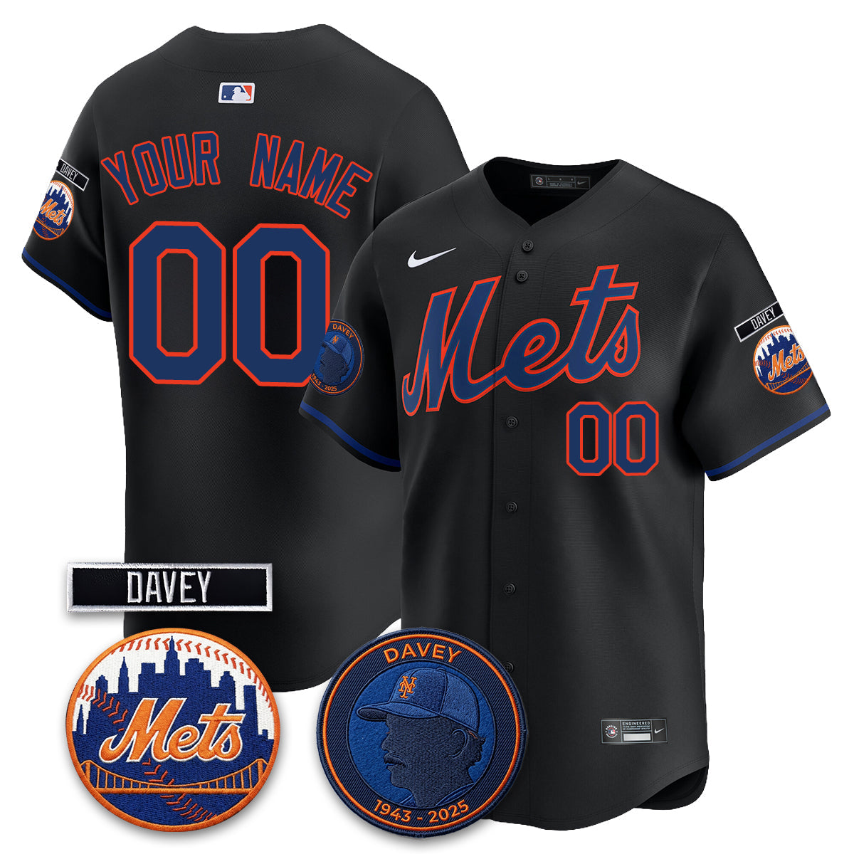 NYM 2026 Davey Johnson In Memoriam Vapor Limited Custom Jersey - All Stitched
