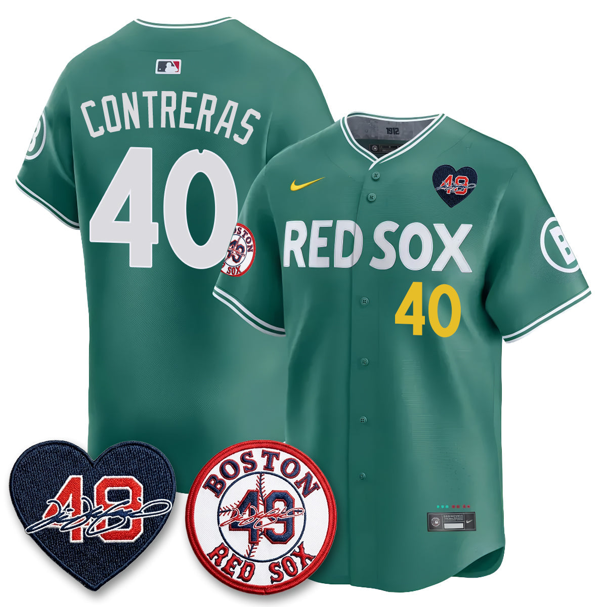 BOS Tim Wakefield Memorial Patch Vaper Premier Limited Jersey - All Stitched