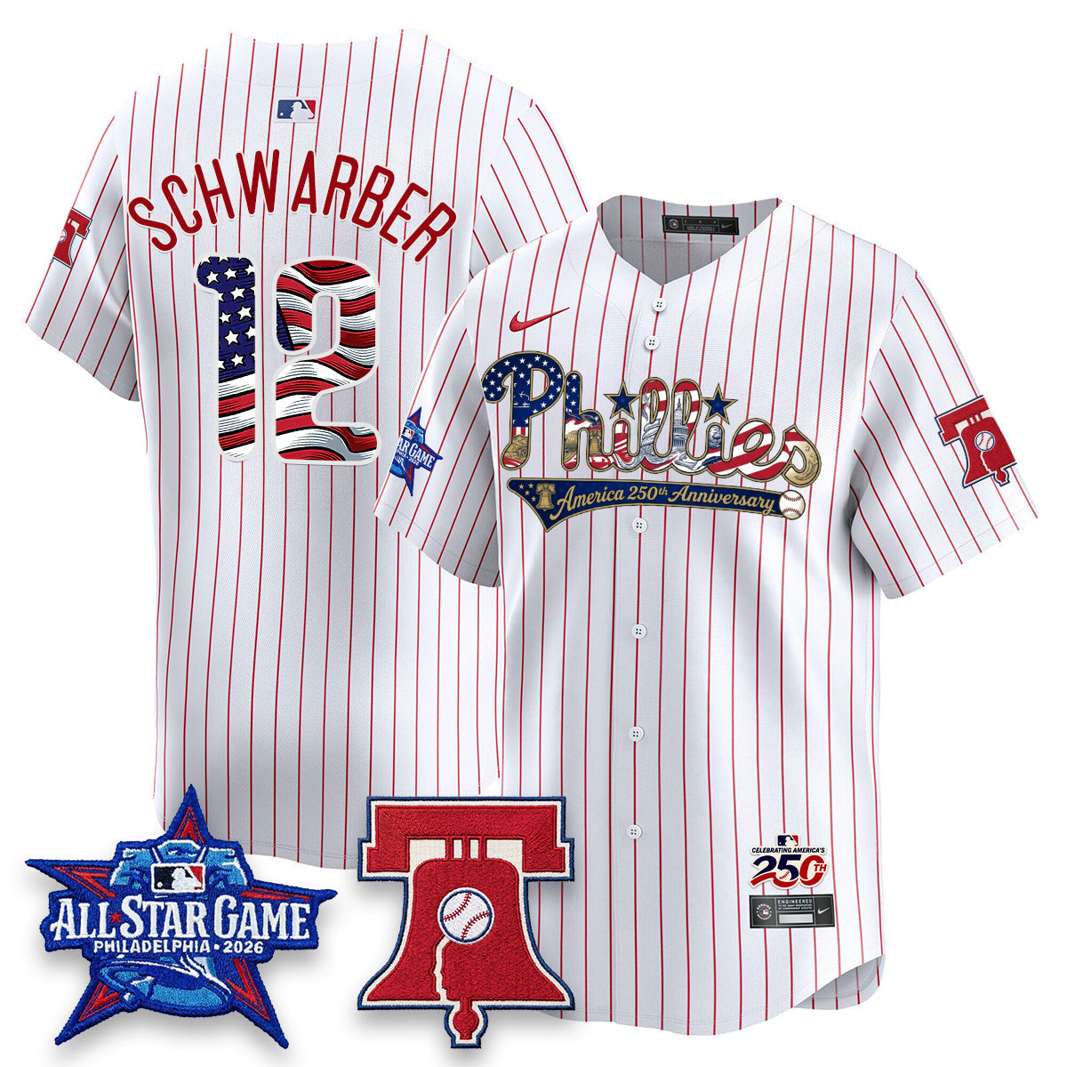 PHI 2026 Independence Day USA Vapor Limited Pinstripe Jersey - Stitched (Tiktok)