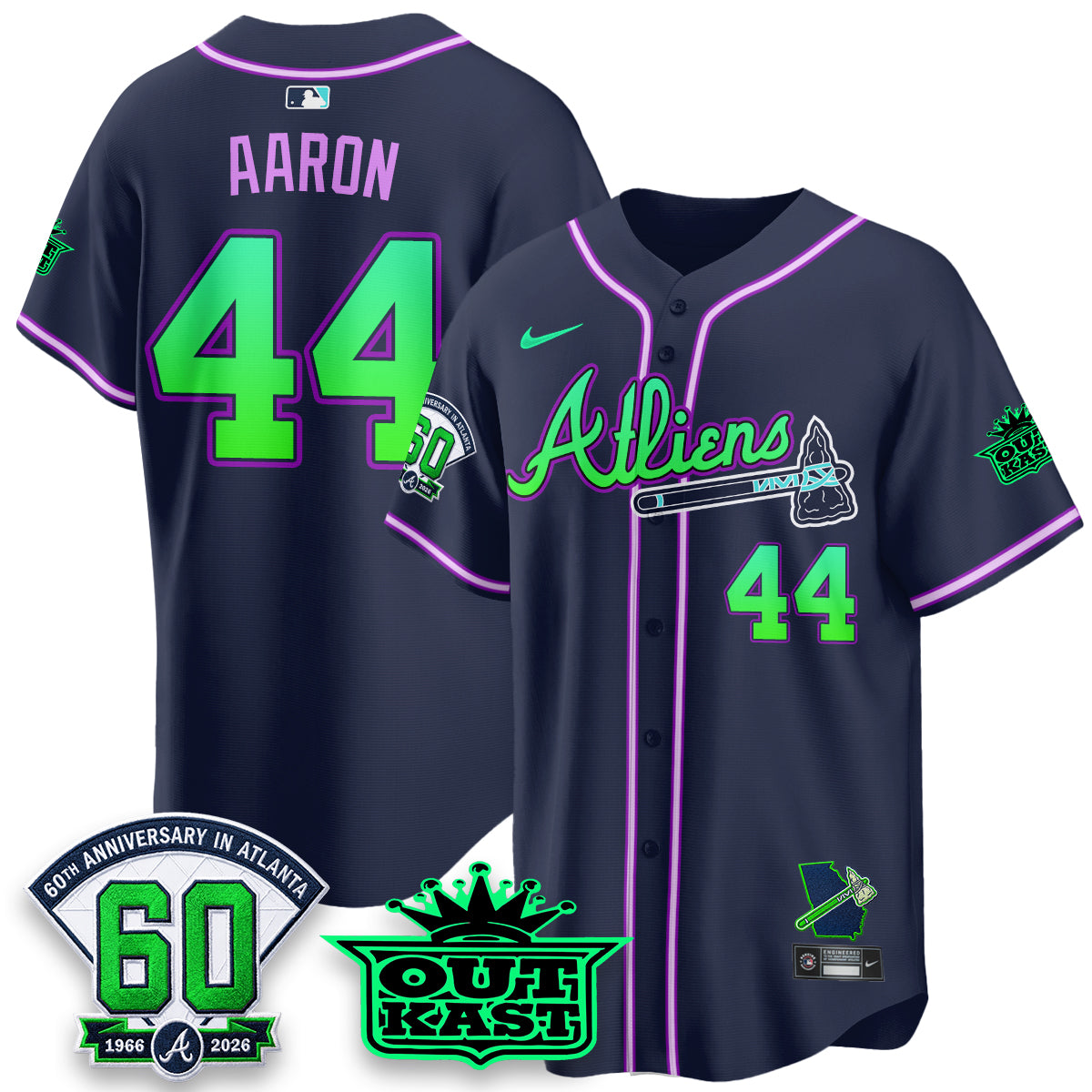 ATL x Atliens Cool Base Galaxy Version Jersey - Stitched
