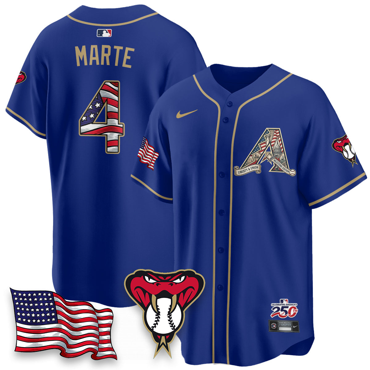 ARI 2026 Independence Day USA Vapor Limited Jersey - Stitched