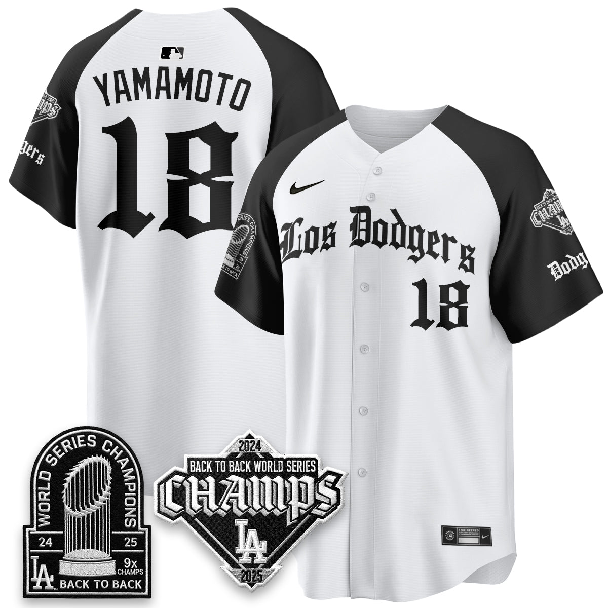 LAD World Series Champions B2B Patch Vapor Premier Limited Gothic Edition Jersey - Stitched