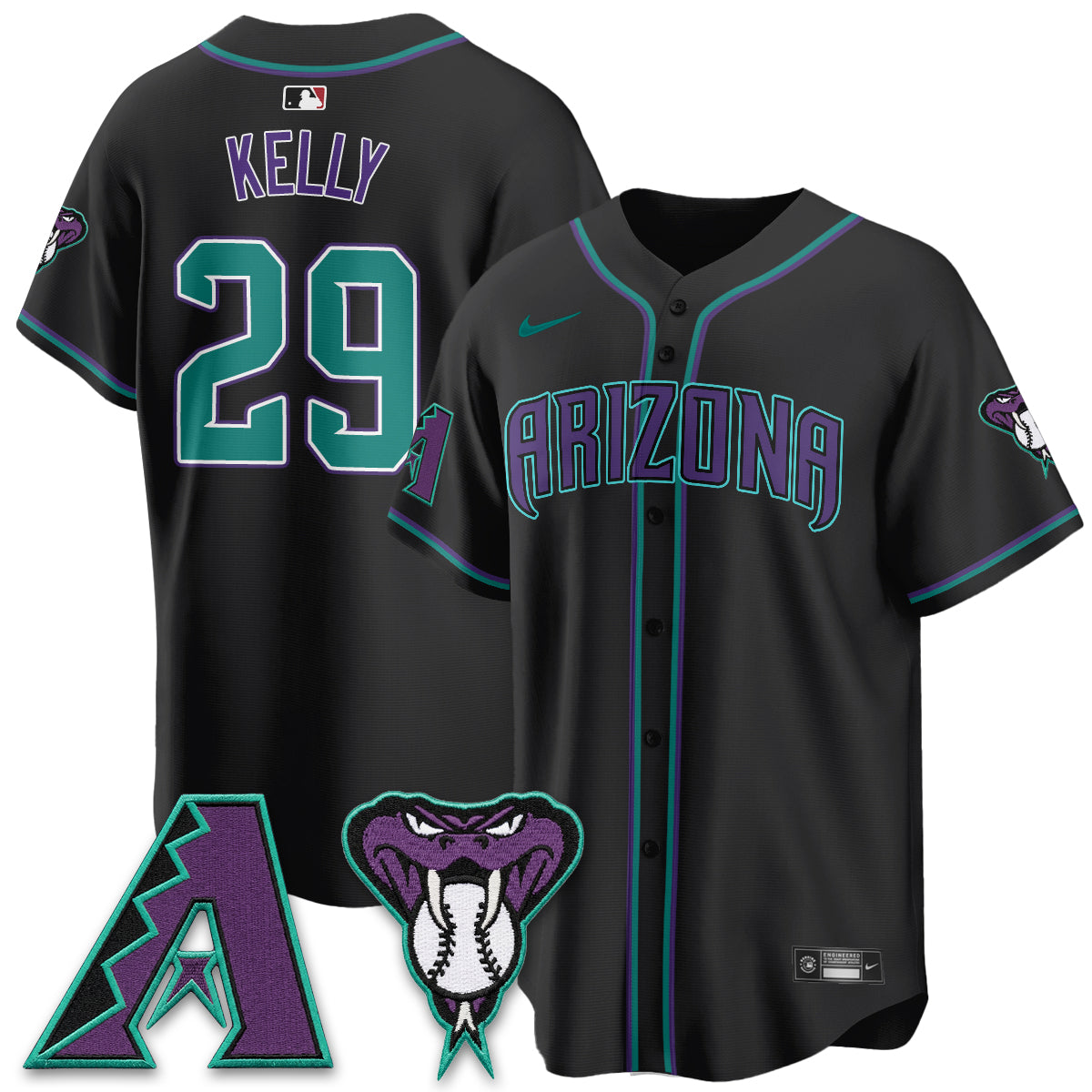 ARI Black Out Style Vapor Premier Limited Jersey - All Stitched