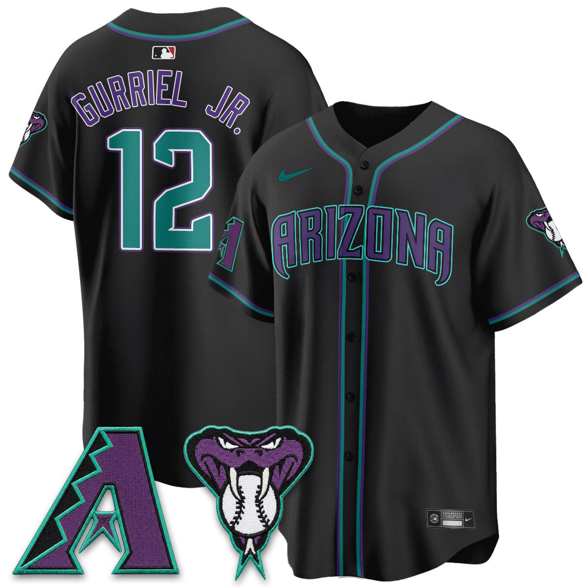 ARI Black Out Style Vapor Premier Limited Jersey - All Stitched