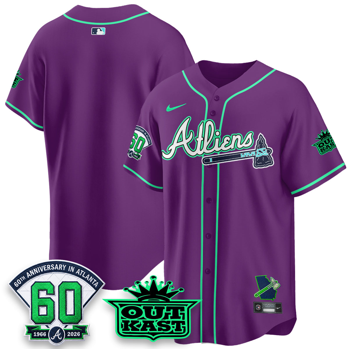 ATL x Atliens Cool Base Galaxy Version Jersey - Stitched (28)