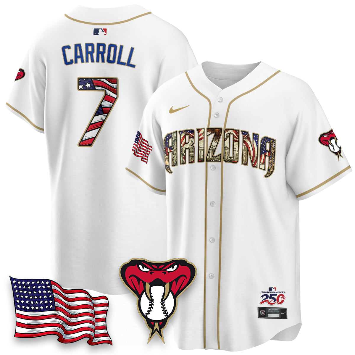 ARI 2026 Independence Day USA Vapor Limited Jersey - Stitched