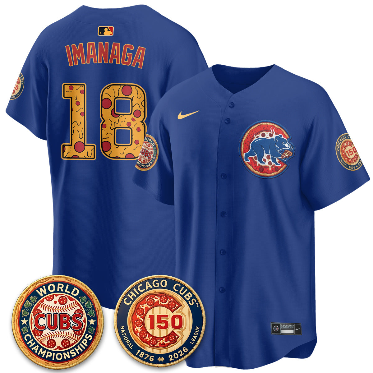 CHC Deep Dish Pizza Vapor Limited Royal Jersey - Stitched