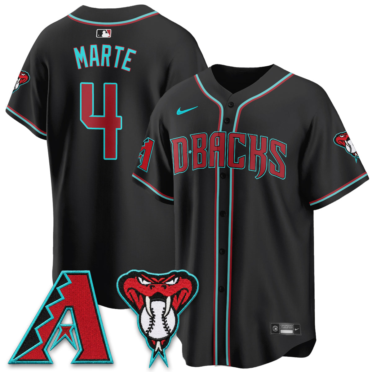 ARI Black Out Style Vapor Premier Limited Jersey - All Stitched
