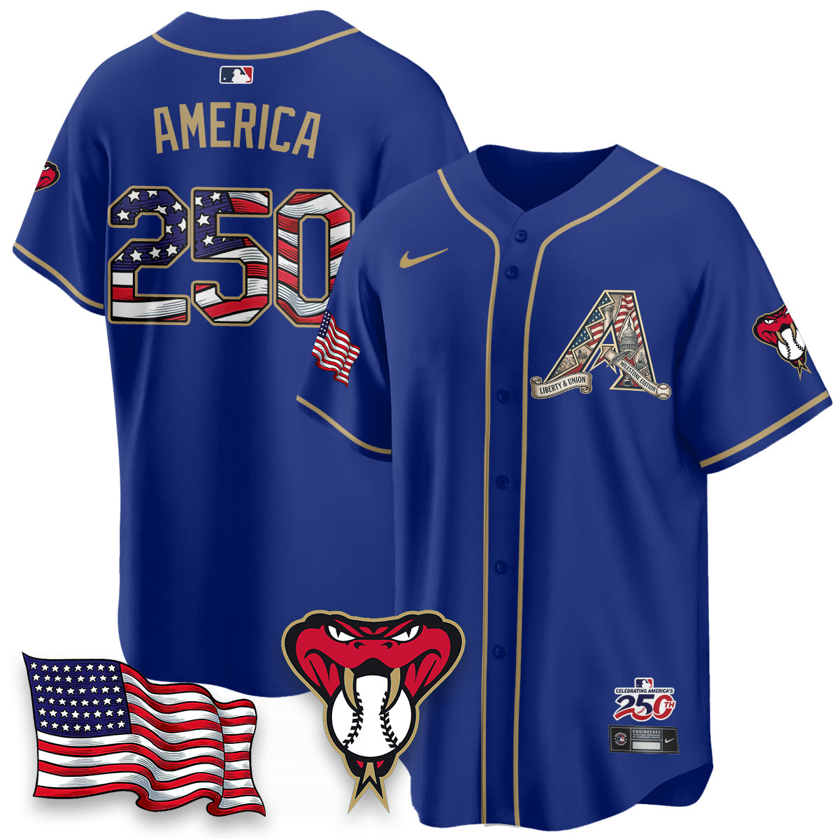 ARI 2026 Independence Day USA Vapor Limited Jersey - Stitched