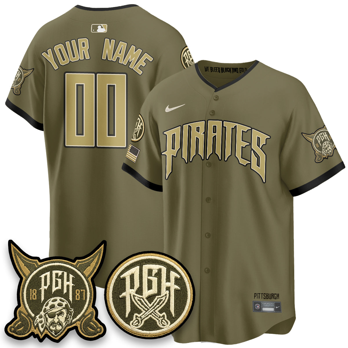 PIT 2026 Armed Forces Day Custom Jersey - Stitched