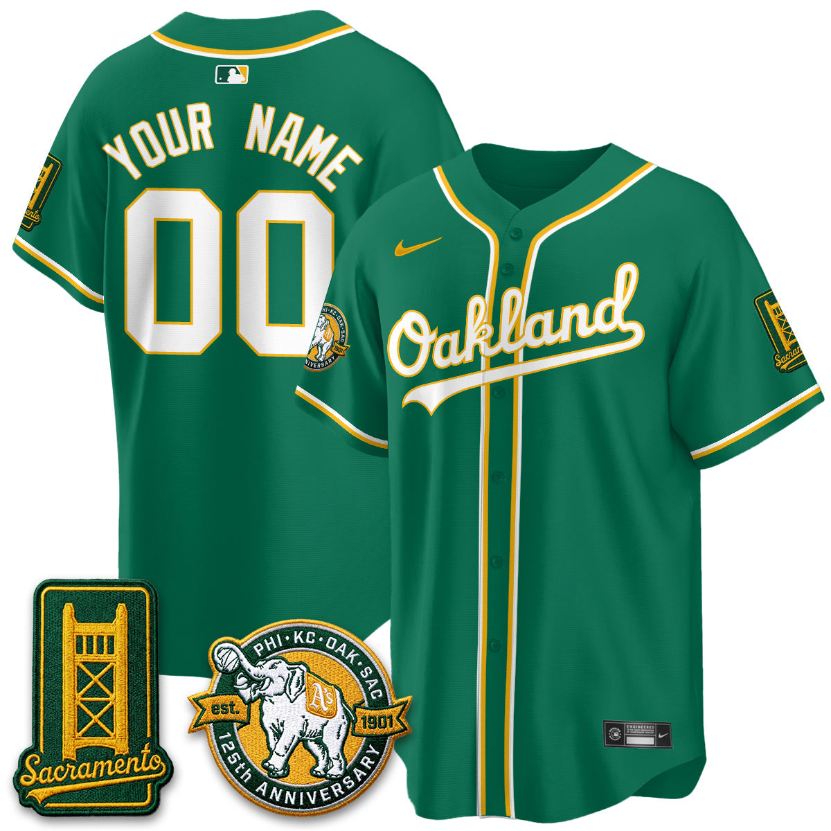 OAK 2026 Black Out Style - Celebrating 125 Years -  Limited Vapor Custom Jersey - All Stitched