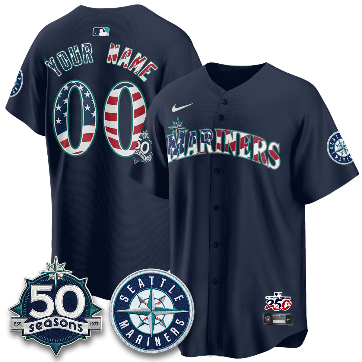SEA Americana 2026 Vapor Limited Custom Jersey - Stitched