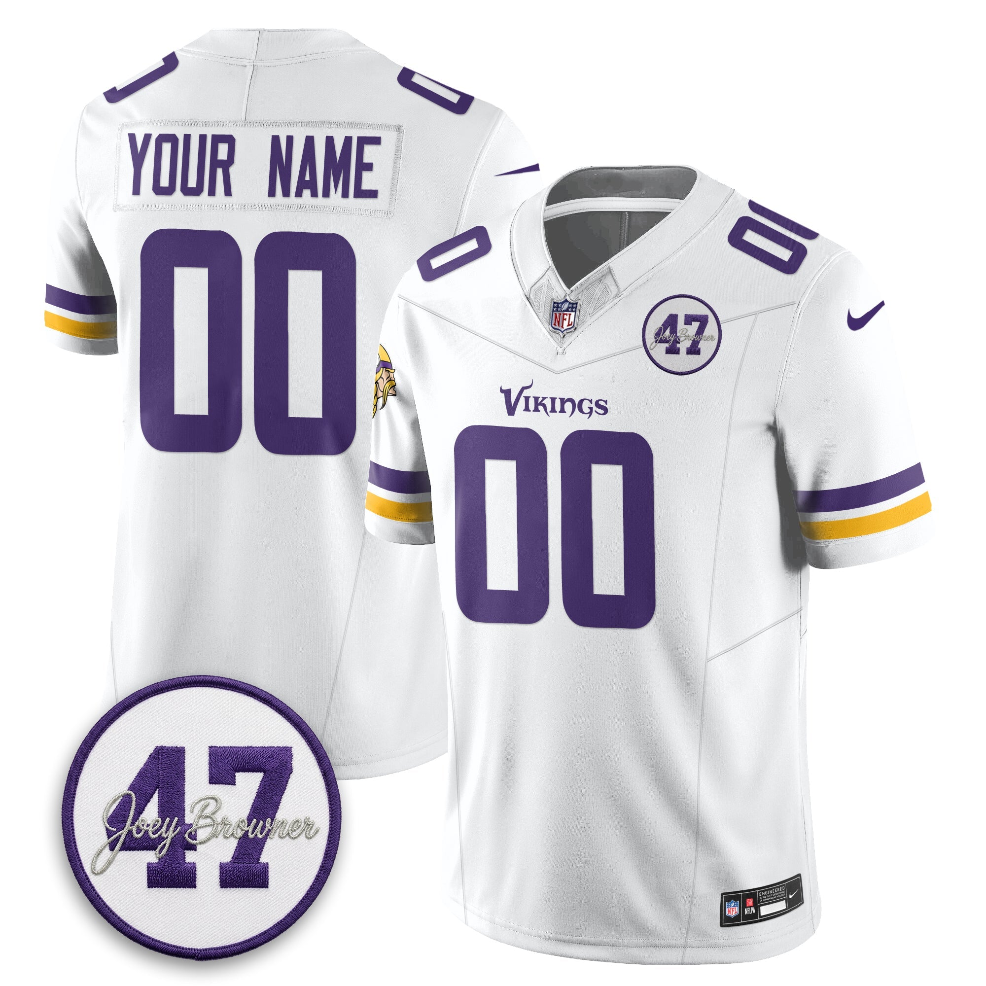 MIN Joey Browner Thank You For Memories - 1960 – 2026 Football Vapor Limited Custom Jersey - All Stitched