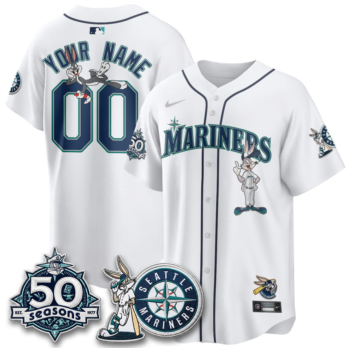 SEA x Bunny Vapor Premier Limited Custom Jersey - Stitched