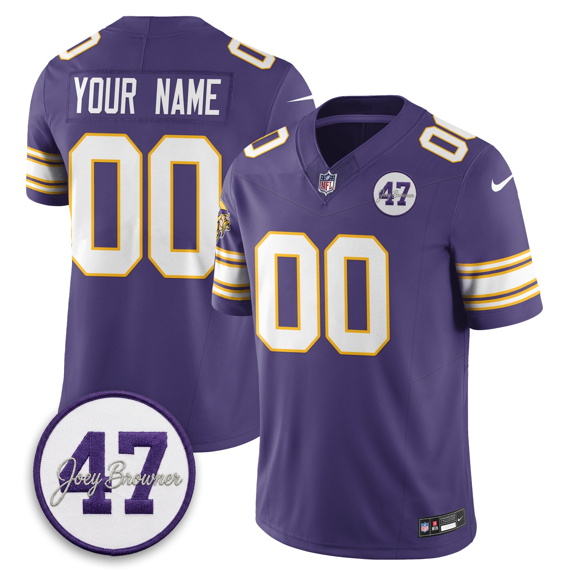 MIN Joey Browner Thank You For Memories - 1960 – 2026 Football Vapor Limited Custom Jersey - All Stitched