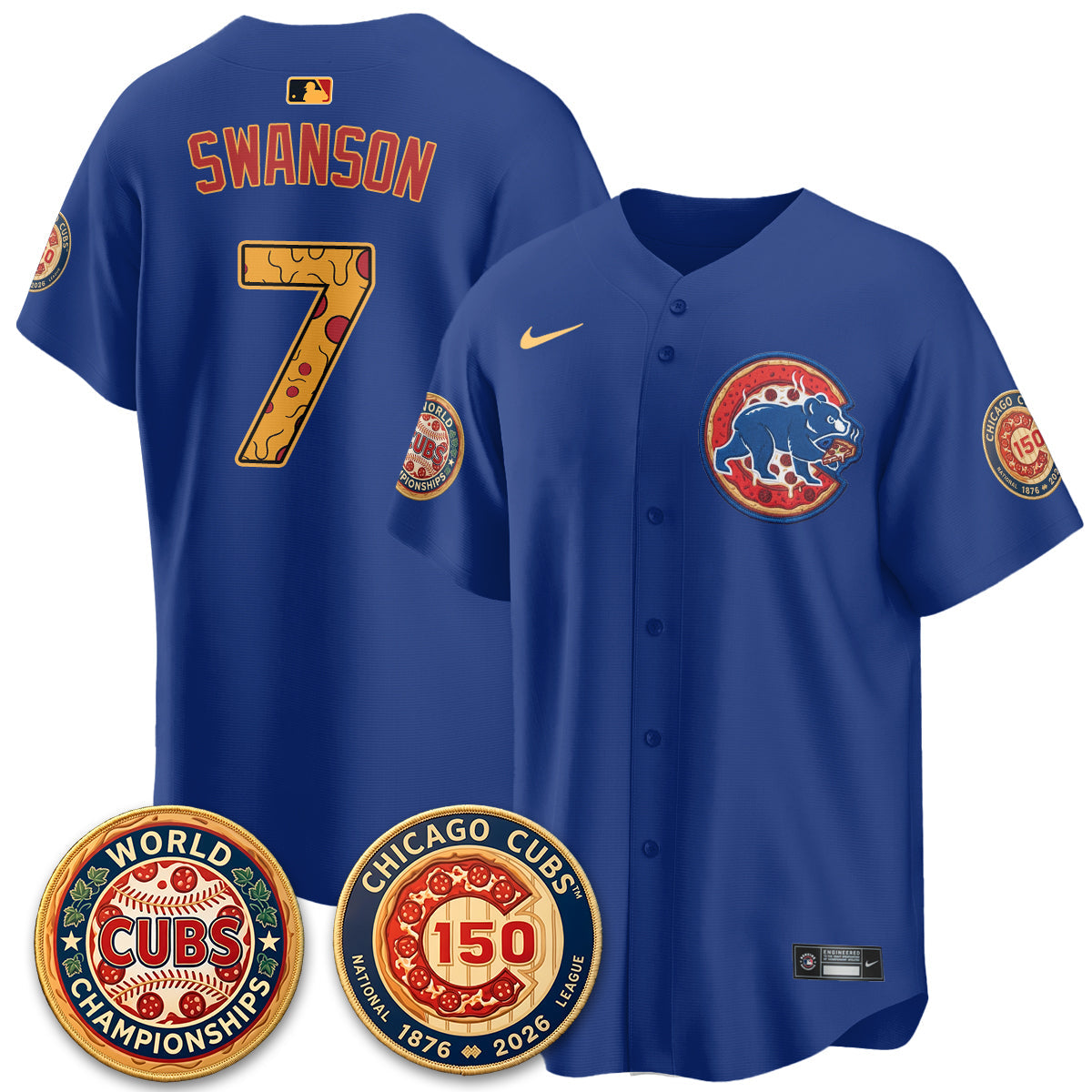CHC Deep Dish Pizza Vapor Limited Royal Jersey - Stitched