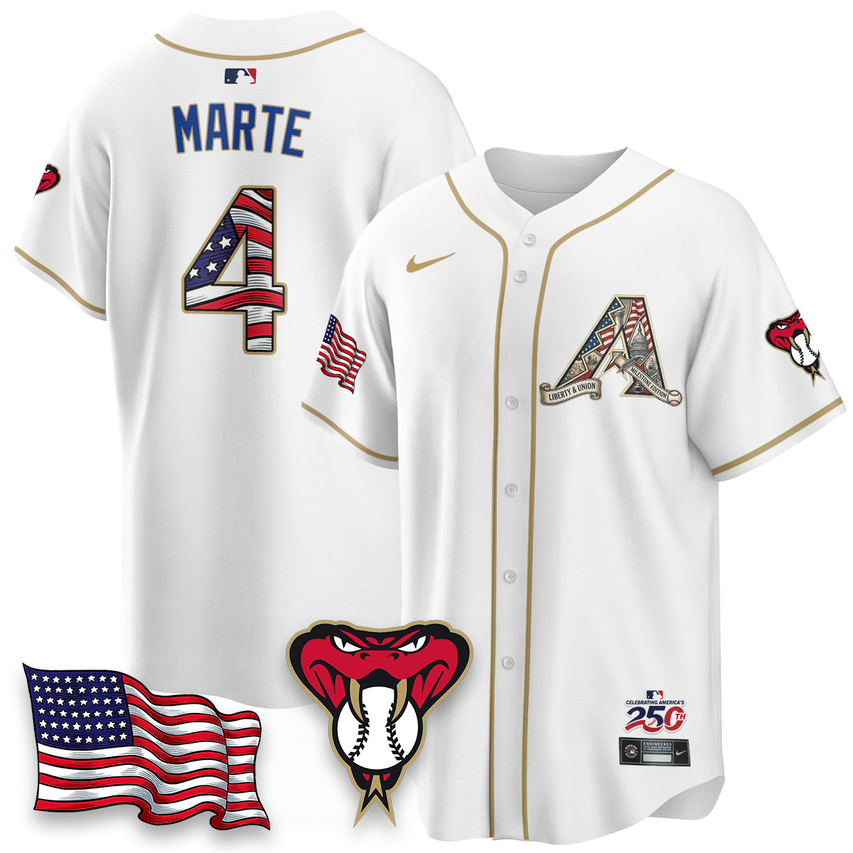 ARI 2026 Independence Day USA Vapor Limited Jersey - Stitched
