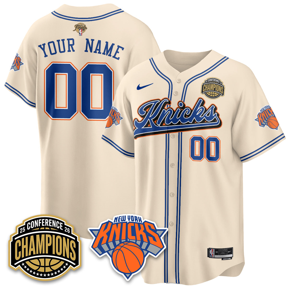NYK 2026 NBA Finals Vapor City Edition Custom Jersey V2- Stitched