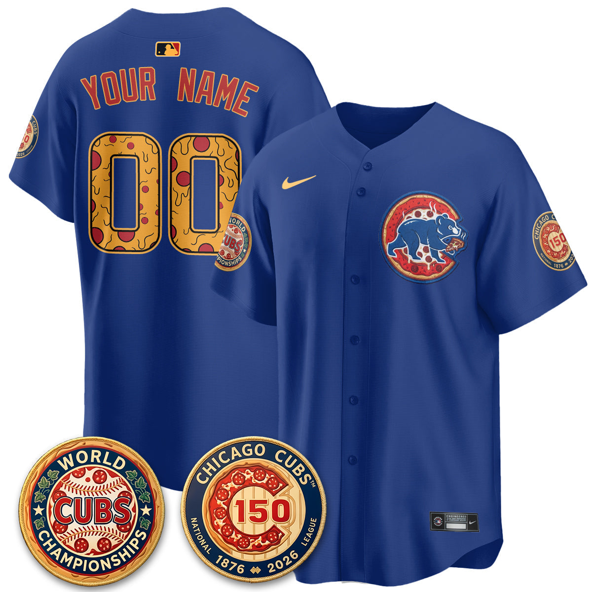 CHC Deep Dish Pizza Vapor Limited Custom Jersey - Stitched