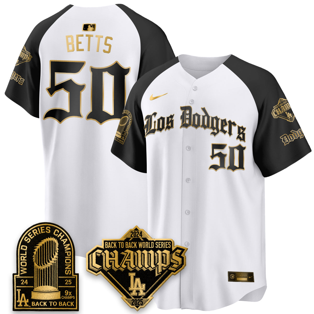 LAD World Series Champions B2B Patch Vapor Premier Limited Gothic Edition Jersey - Stitched