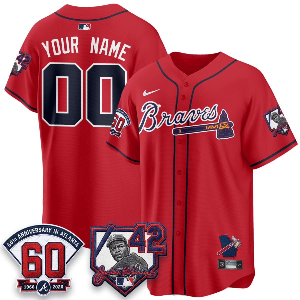 ATL 2026 Jackie Robinson Day Vapor Limited Custom Jersey - All Stitched