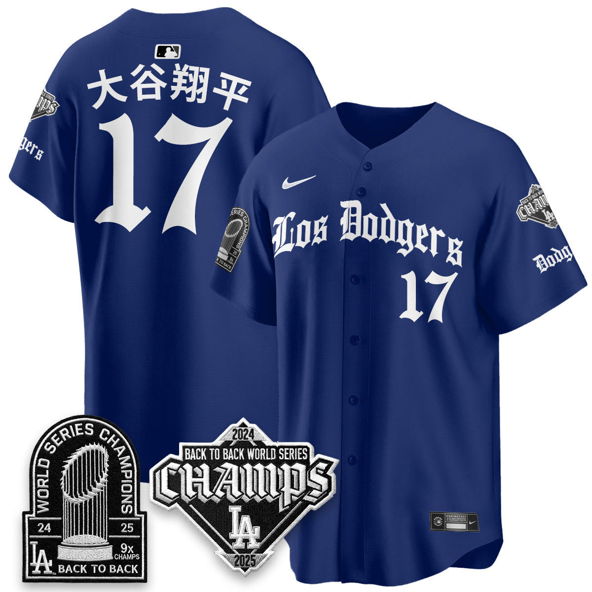 LAD World Series Champions B2B Patch Vapor Premier Limited Gothic Edition Jersey - Stitched
