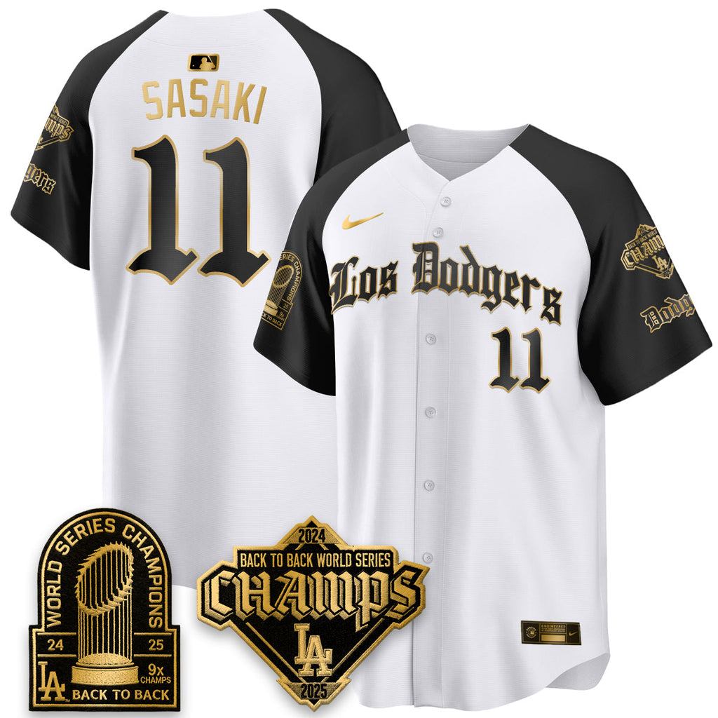 LAD World Series Champions B2B Patch Vapor Premier Limited Gothic Edition Jersey - Stitched