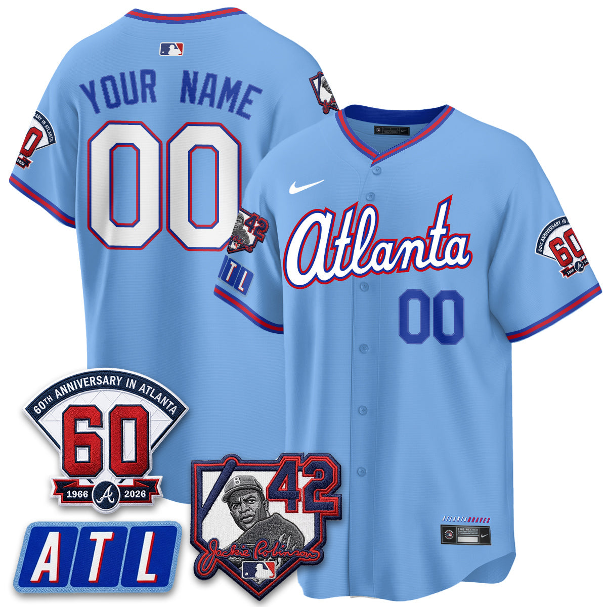 ATL 2026 Jackie Robinson Day Vapor Limited Custom Jersey - All Stitched