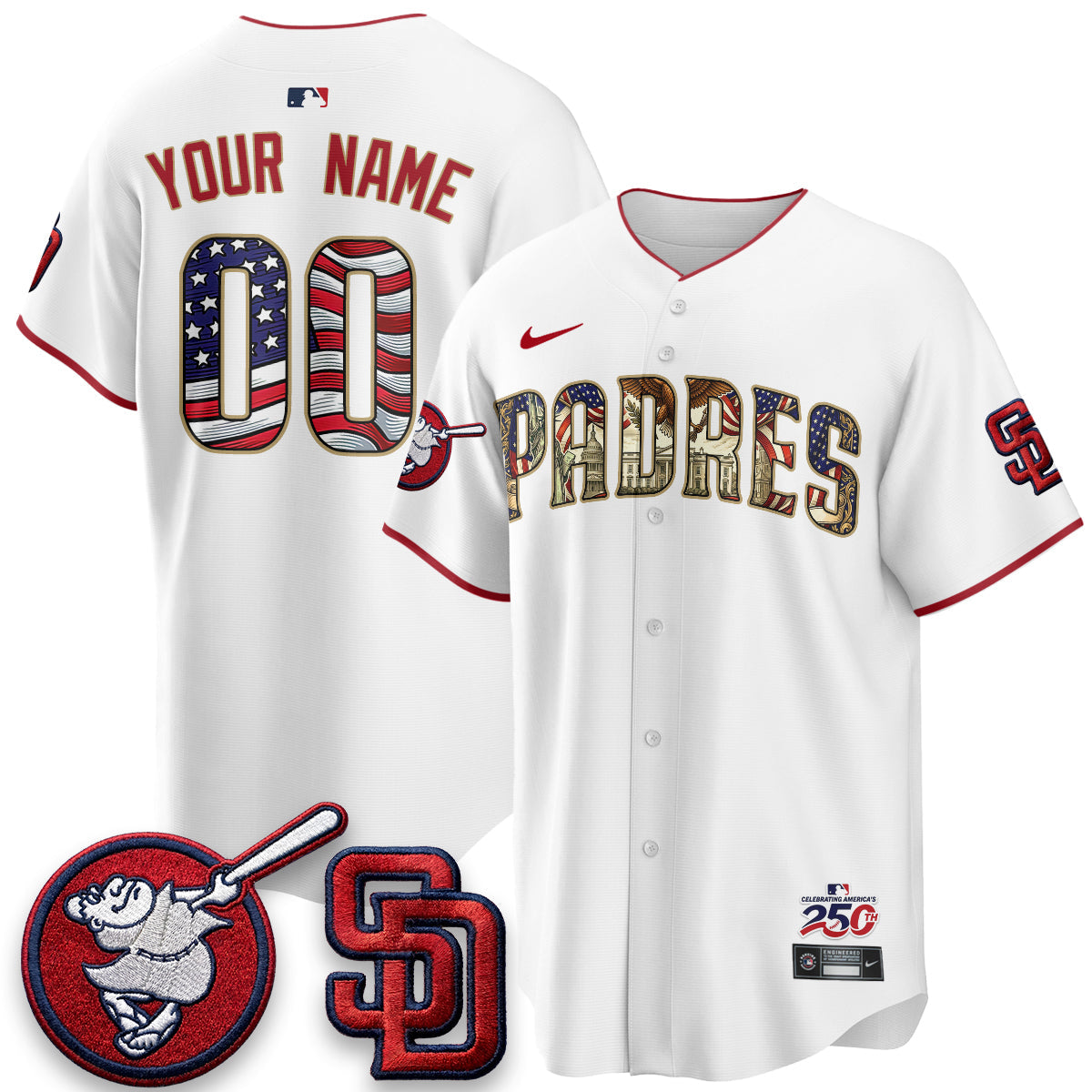 SD 2026 Independence Day USA Vapor Limited Custom Jersey - Stitched