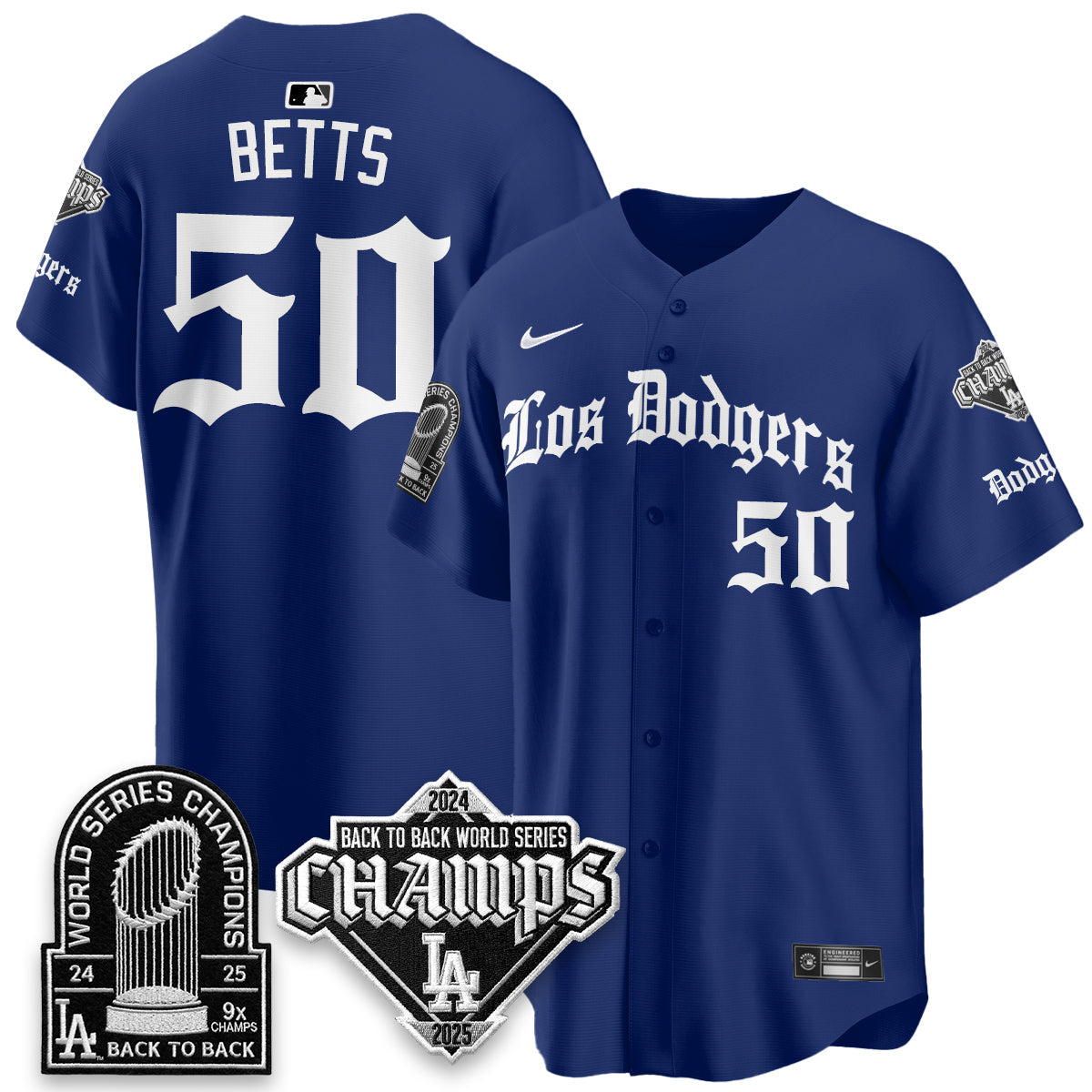 LAD World Series Champions B2B Patch Vapor Premier Limited Gothic Edition Jersey - Stitched