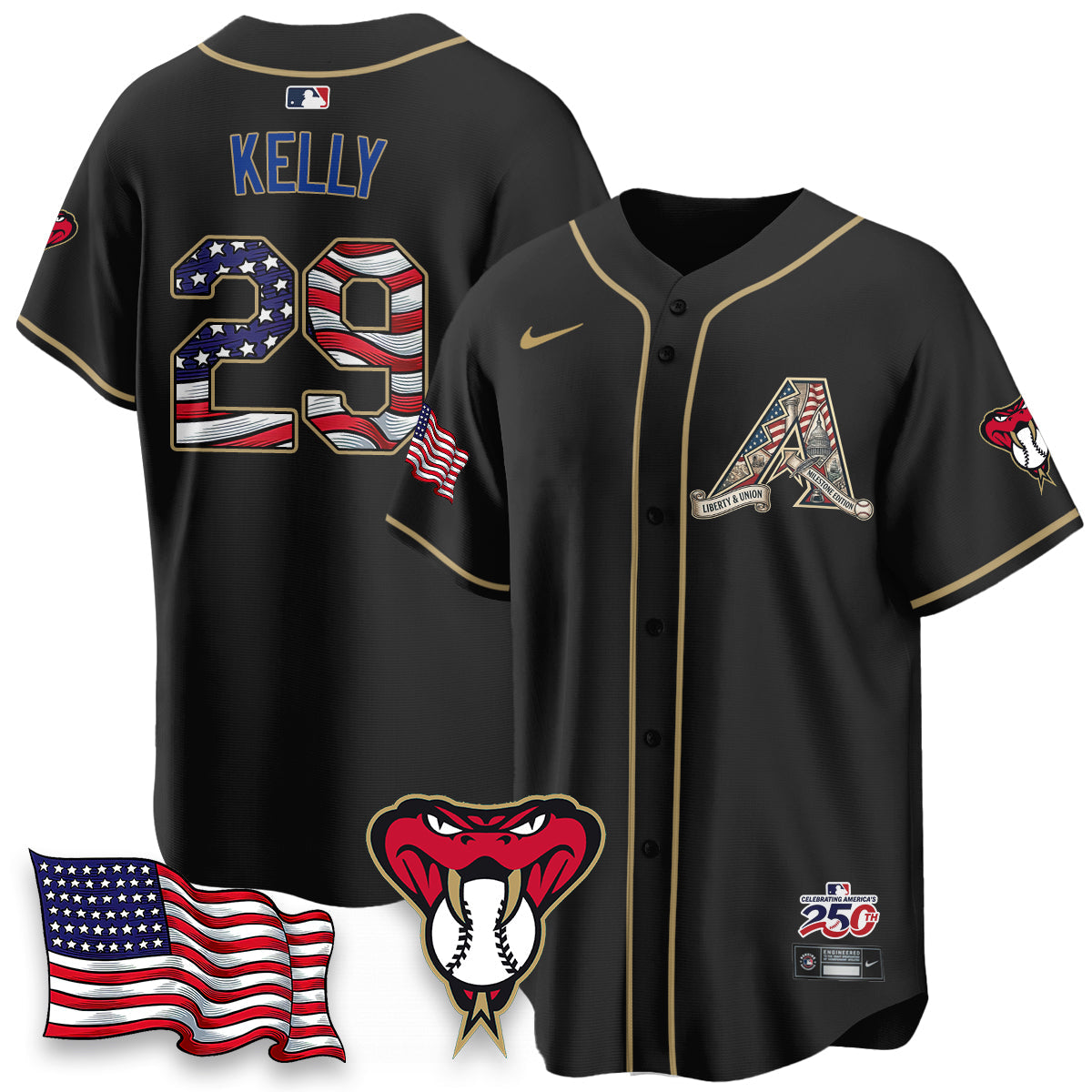ARI 2026 Independence Day USA Vapor Limited Jersey - Stitched
