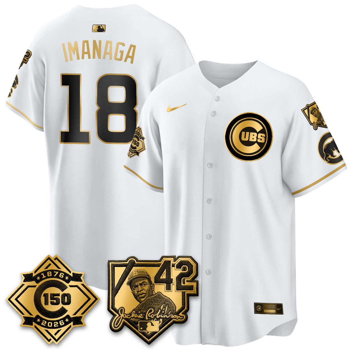 CHC 150th Anniversary & Jackie Robinson Day Patch Vapor Premier Limited Jersey - Stitched