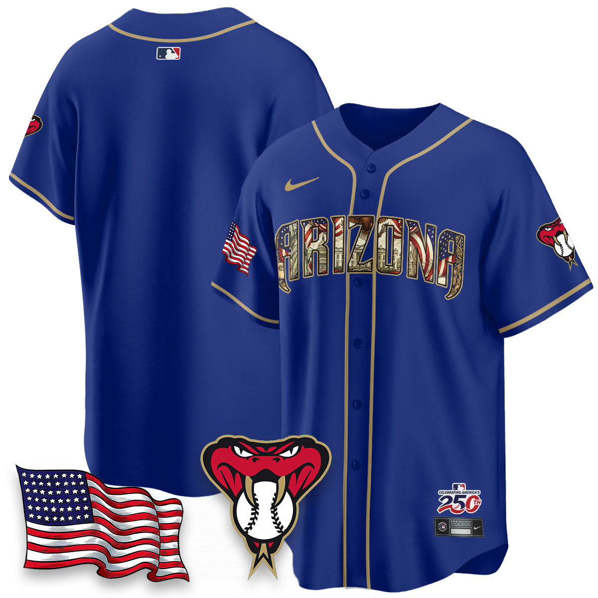 ARI 2026 Independence Day USA Vapor Limited Jersey - Stitched