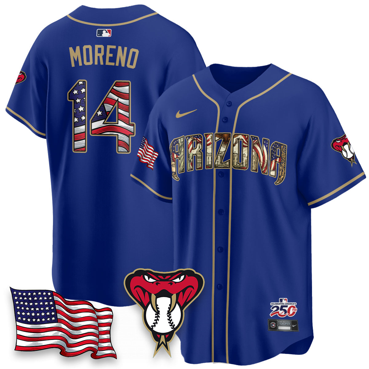 ARI 2026 Independence Day USA Vapor Limited Jersey - Stitched