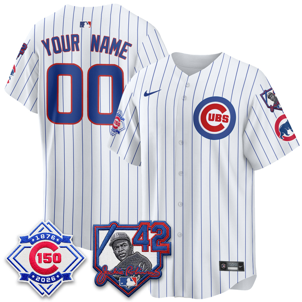 CHC 150th Anniversary & Jackie Robinson Day Patch Vapor Premier Limited Custom Jersey - All Stitched