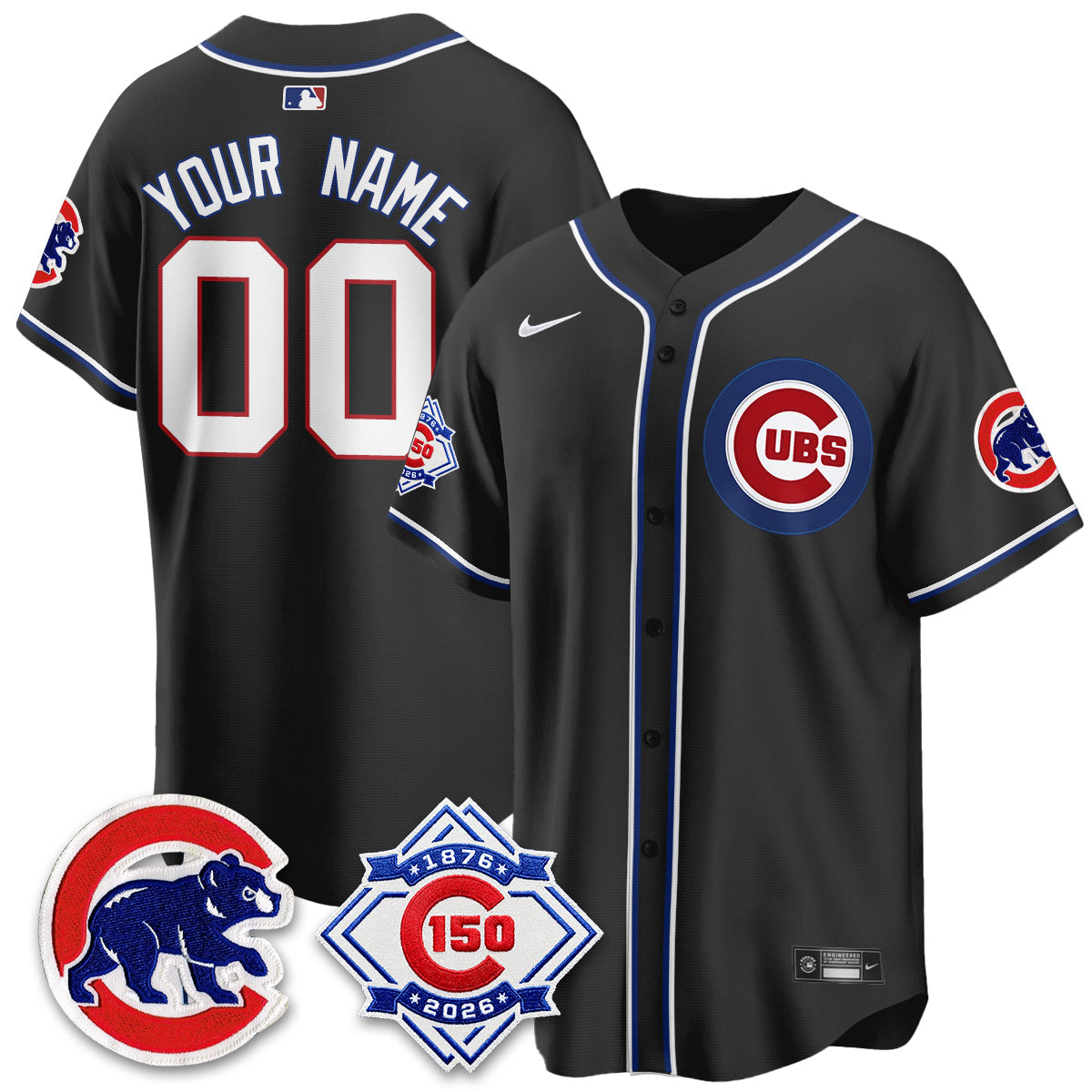 CHC 150th Anniversary Black Out Style Vapor Premier Limited Custom Jersey - Stitched