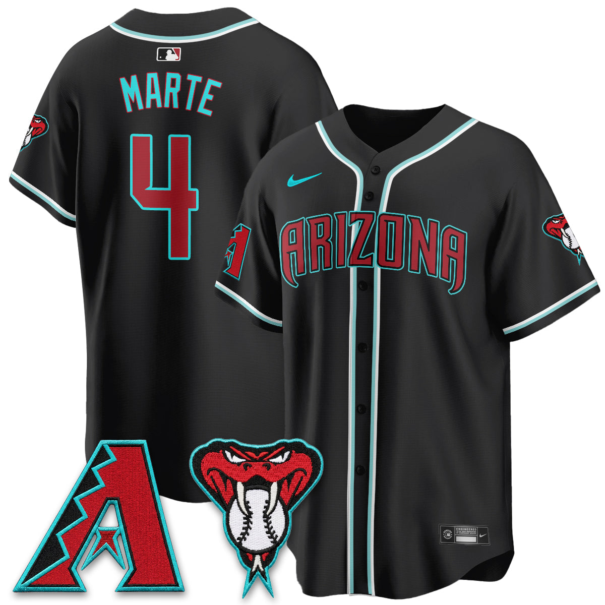 ARI Black Out Style Vapor Premier Limited Jersey - All Stitched
