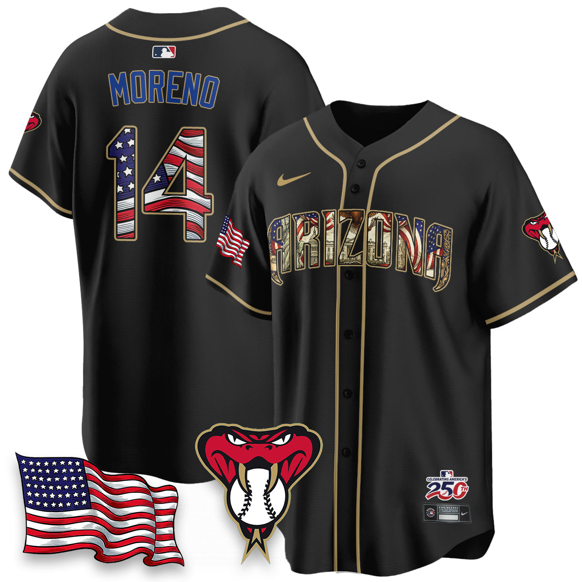 ARI 2026 Independence Day USA Vapor Limited Jersey - Stitched