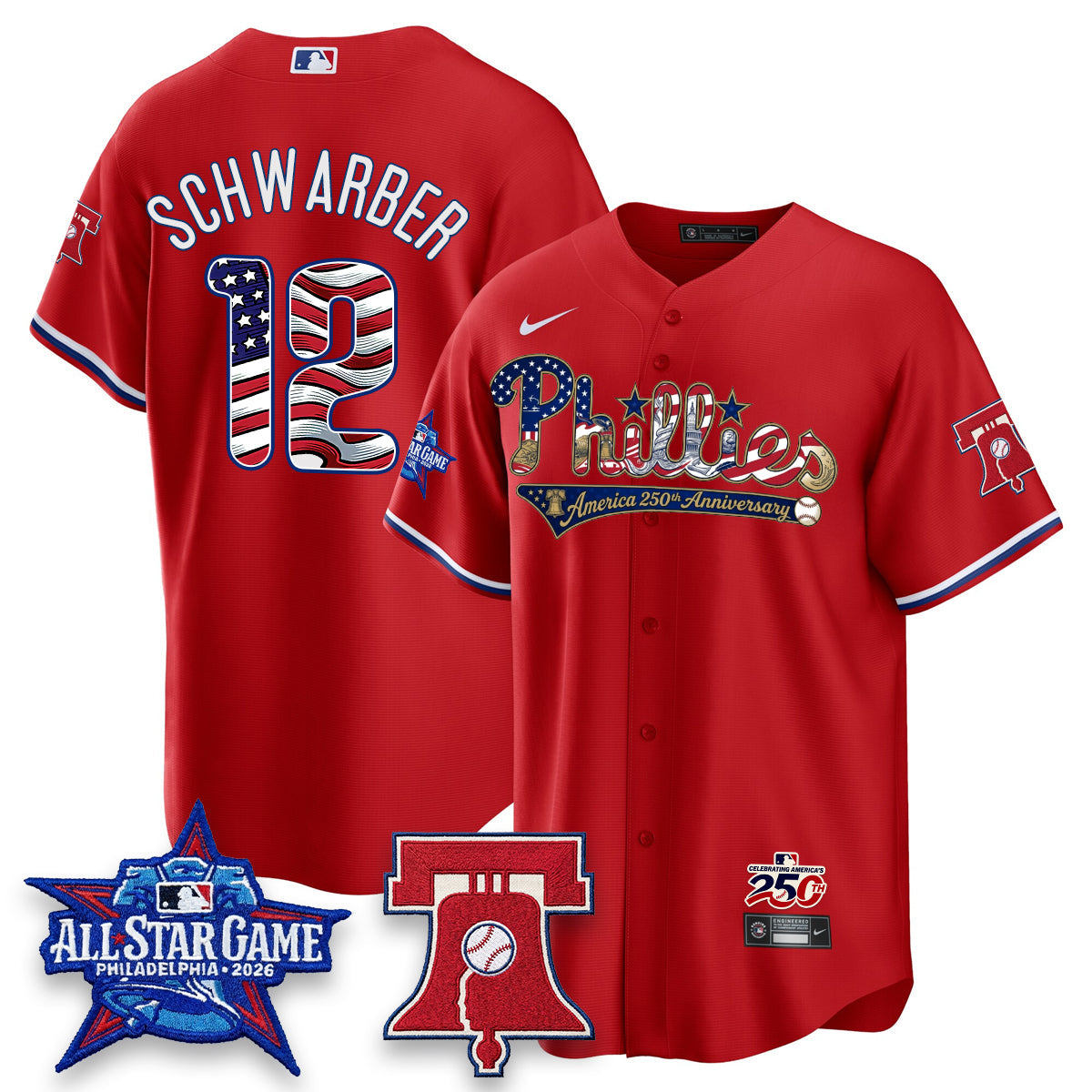 PHI 2026 Independence Day USA Vapor Limited Pinstripe Jersey - Stitched (Tiktok)