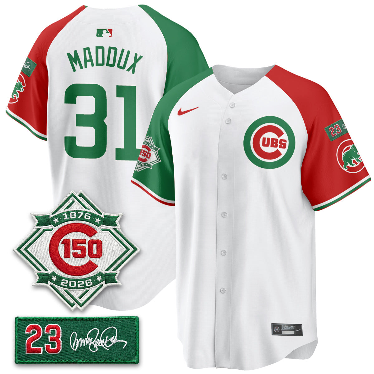 CHC Limited Mexico Jersey - 150th Anniversary + Ryne Sandberg Tribute Patch All Stitched
