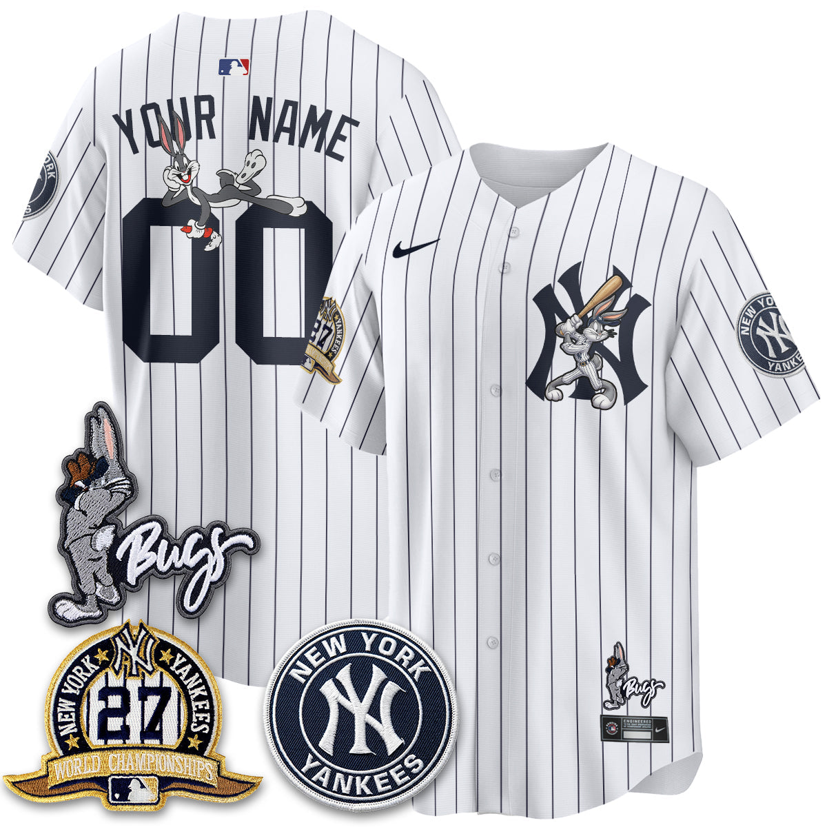 NYY Bunny Vapor Limited Custom Jersey - All Stitched