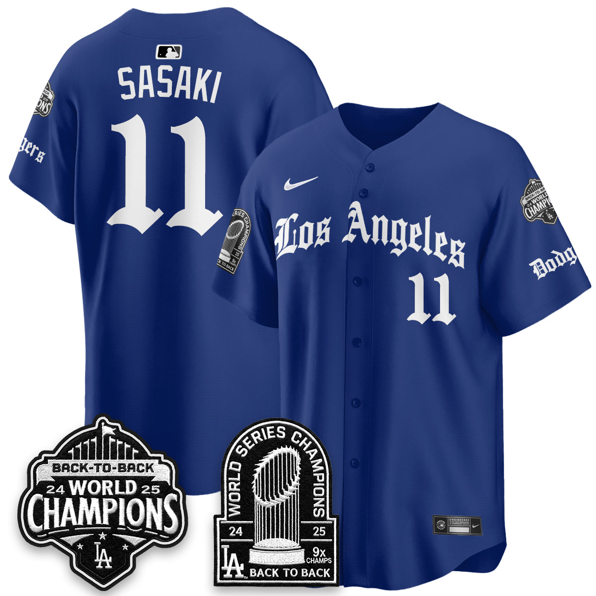 LAD WS Champions Back 2 Back Patch Vapor Premier Limited Gothic Gold Edition Jersey - Stitched