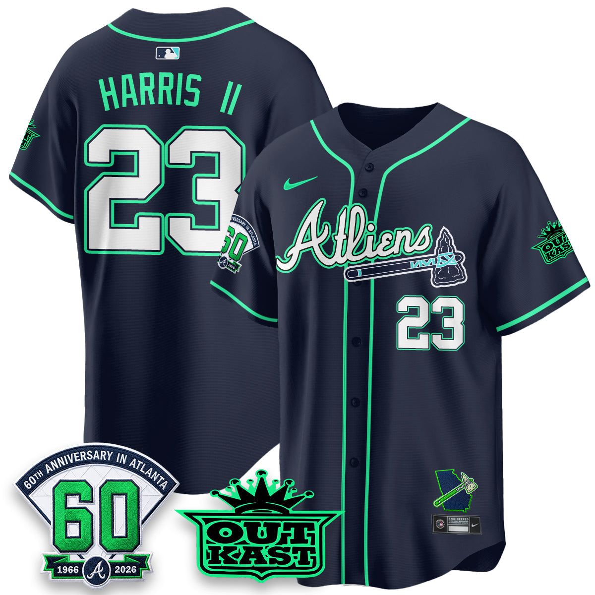 ATL x Atliens Cool Base Galaxy Version Jersey - Stitched (28)