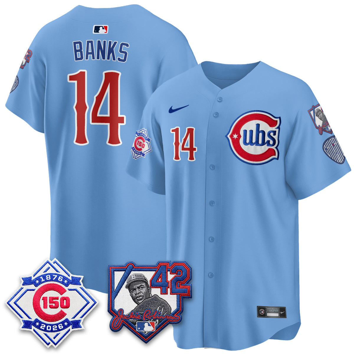 CHC 150th Anniversary & Jackie Robinson Day Patch Vapor Premier Limited Jersey - Stitched