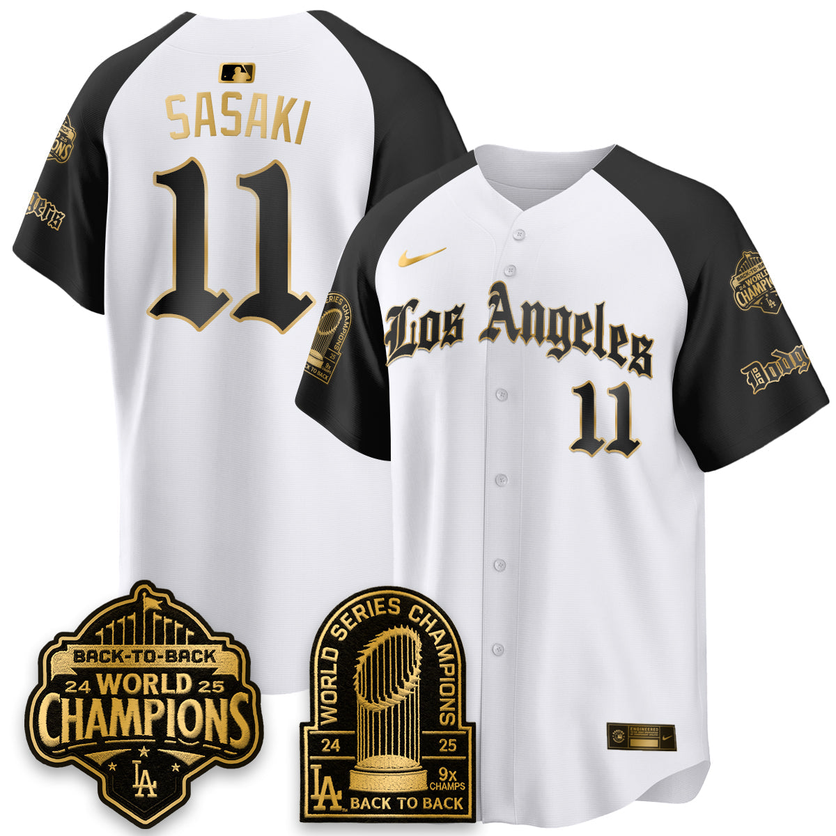 LAD WS Champions Back 2 Back Patch Vapor Premier Limited Gothic Gold Edition Jersey - Stitched